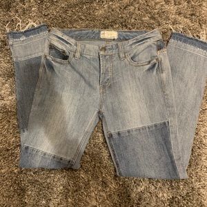 Free People Patchwork Skinny Jeans